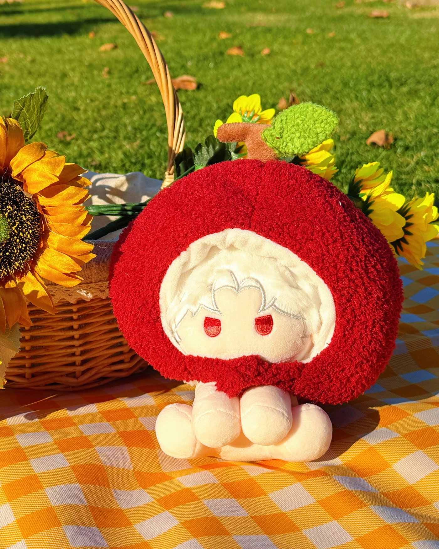 LADS - 15 cm (6 in) Sitting Plush Doll with Fruit Hood · Sylus